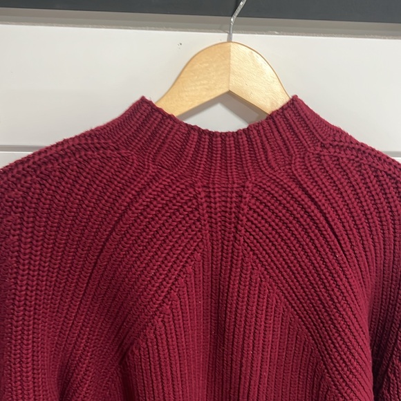 APIECE APART
MEREL FUNNEL NECK CROP SWEATER - BERRY - Picture 7 of 8